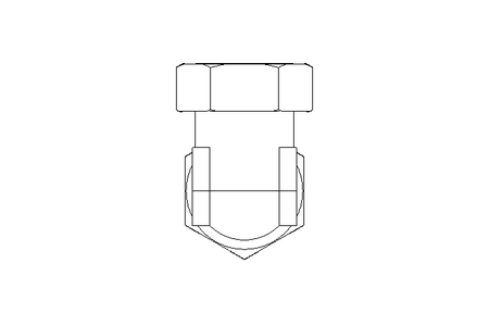 Threaded elbow connector L 28/28 St