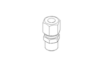 Pipe screw connector LL 6 M10x1