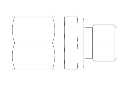 Pipe screw connector L 10 G1/4" St-phos