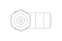 Pipe screw connector LL 4 M8x1