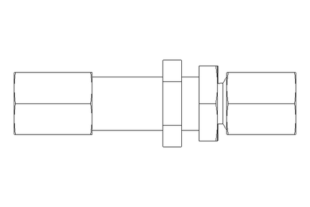 Thread. bulkhead connect. L 6/6 1.4571