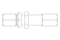 Thread. bulkhead connect. L 6/6 MS