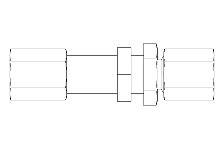 Thread. bulkhead connect. L 6/6 MS