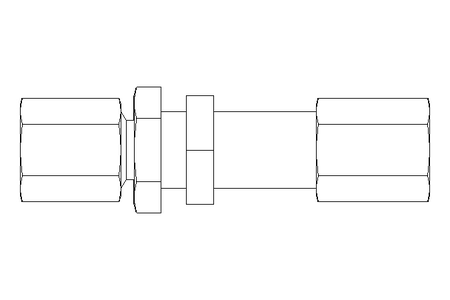 Thread. bulkhead connect. L 6/6 MS