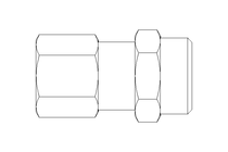 Threaded connector L 8 G1/4" 1.4571