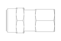 Threaded connector L 8 G1/4" 1.4571