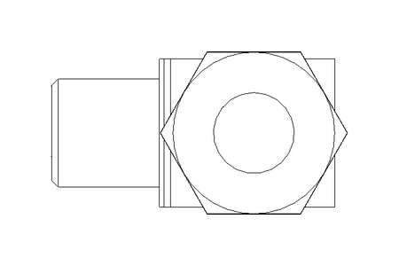 Pipe screw connector LL 6 M6x1 St-Zn