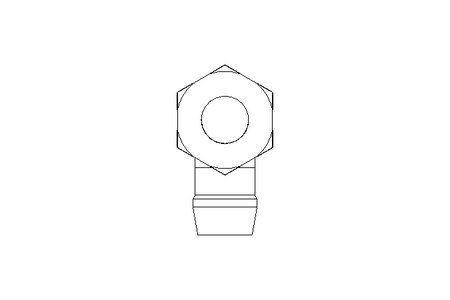 Pipe screw connector LL 6 M8x1 St-Zn