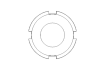 Slotted nut F DN10 1.4301 DIN11851