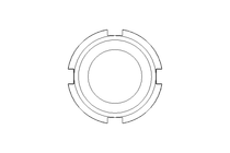 Slotted nut F DN15 1.4301 DIN11851