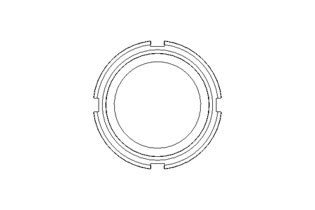 Slotted nut F DN50 1.4301 DIN11851