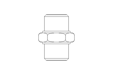 Doppelnippel G1/4-G1/4 Ms vernickelt