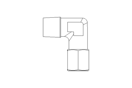 Threaded elbow connector 8 R1/4"