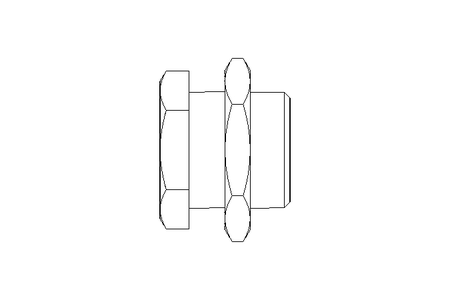 Thread. bulkhead connect. G1/8" Brass-Ni