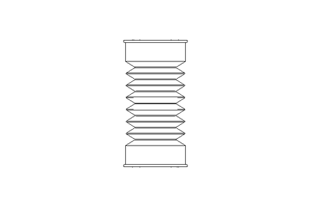 Rubber bellows L=21-101 d=26 D=26