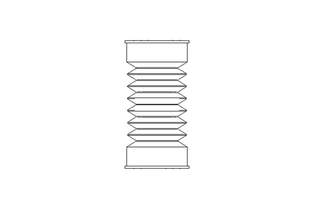 Rubber bellows L=21-101 d=26 D=26