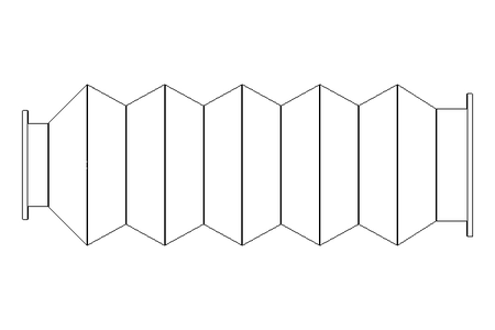 Rubber bellows L=100-320 d=28 D=39