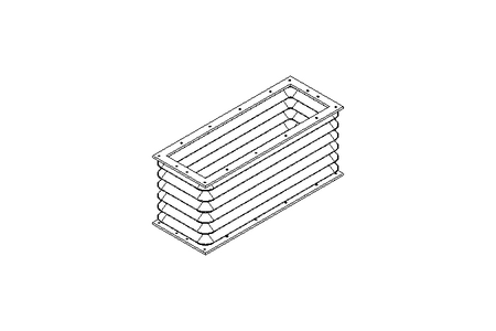 Square bellows L=810 LA= BA=