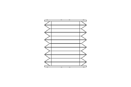 Square bellows L=810 LA= BA=