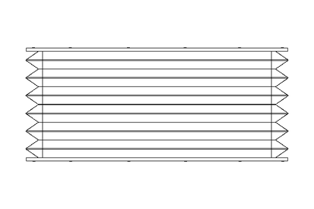 Square bellows L=810 LA= BA=