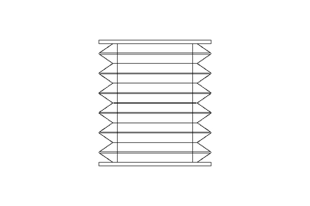 Square bellows L=810 LA= BA=