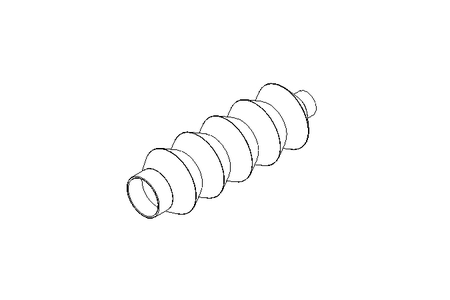 Rubber bellows L=65-350 d=25 D=43