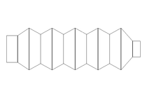 Rubber bellows L=65-350 d=25 D=43