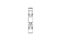 Universal joint shaft D=25 L1=130 L2=150