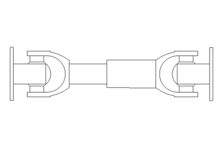 Universal joint shaft D=58 L1=220 L2=250