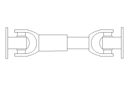 Universal joint shaft D=58 L1=220 L2=250