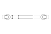 Universal joint shaft D=32 L1=430 L2=490