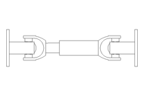 Universal joint shaft D=75 L1=267 L2=307