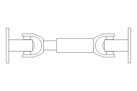 Universal joint shaft D=75 L1=267 L2=307