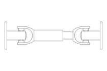 Universal joint shaft D=75 L1=267 L2=307