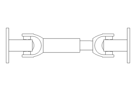 Universal joint shaft D=75 L1=267 L2=307