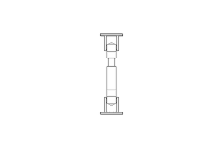 Universal joint shaft D=75 L1=267 L2=307