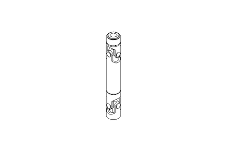 Universal joint shaft D=25 L1=180 L2=210