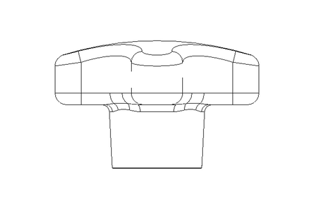 Cross knob K32 M 6 FS/MS DIN 6335