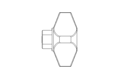 Cross knob E 80X M12