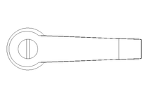 Clamping lever K M6x42 black IT