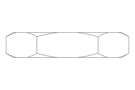 Hexagon nut M20x1.5 AL DIN439