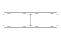 六角螺母 LH M24x2 St-Zn DIN936