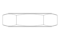 Hexagon nut LH M24x2 St-Zn DIN936