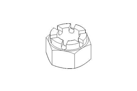 Ecrou crénelé M36x1,5 St-Zn DIN935