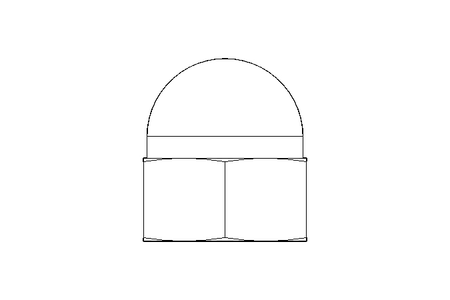 Hexagon cap nut M10 A2 DIN1587