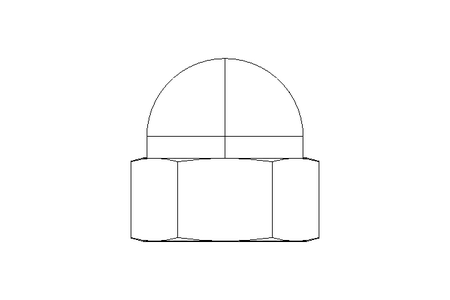 Hexagon cap nut M10 A2 DIN1587