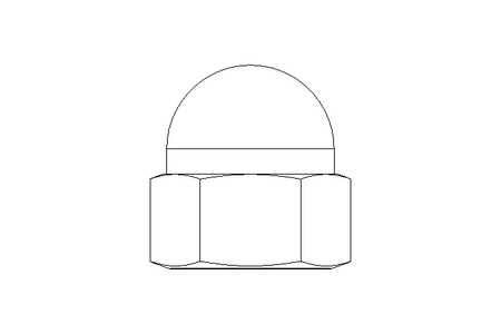 Ecrou borgne hexagonal M16 A2 DIN1587