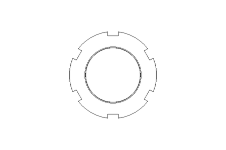 Slotted nut M52x1.5 ST DIN1804