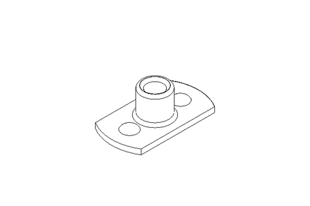 Weldable flange nut B M4 St-Zn