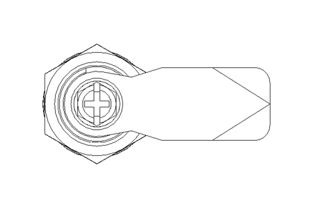 Drehriegel mit Zunge H18